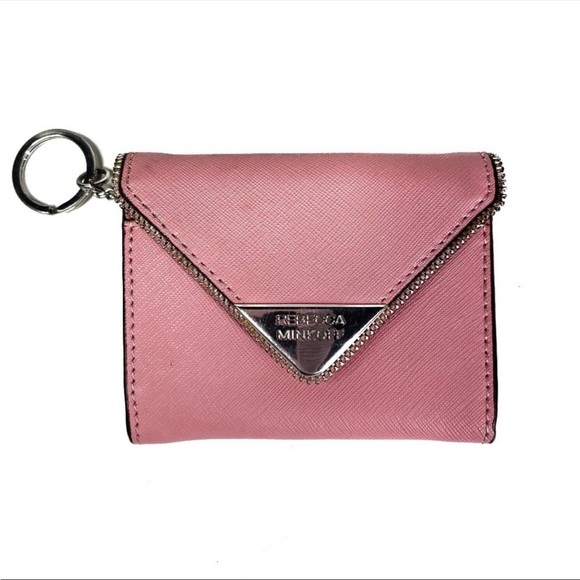 Rebecca Minkoff Molly Metro Coin Purse Card Wallet Pink - Picture 1 of 6